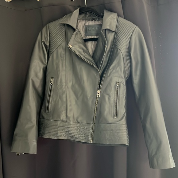 Noora 100% pure Leather (The Fashion House) jacket. Size: XS, charcoal grey. - Picture 1 of 3
